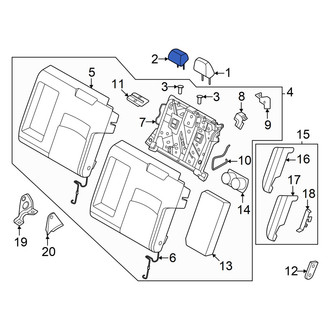 Nissan OE - Rear Left Inner Headrest