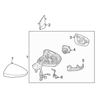 Nissan OE - Front Door - Outside Mirrors (With Heated), (Platinum+)