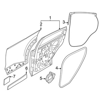 Nissan OE - Rear Door - Door & Components