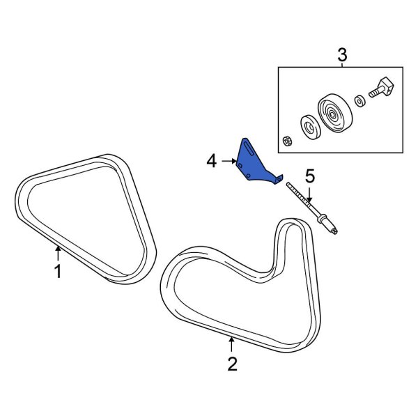 A/C Drive Belt Idler Pulley Bracket