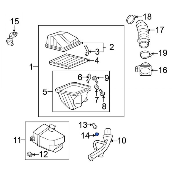 Engine Air Intake Hose Grommet