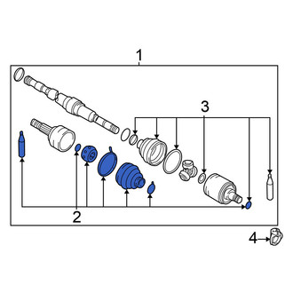 Nissan OE - Front Right Outer CV Joint Boot Kit
