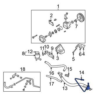 Nissan OE - Front Left Power Steering Line