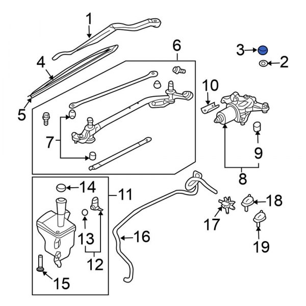 Windshield Wiper Arm Cap