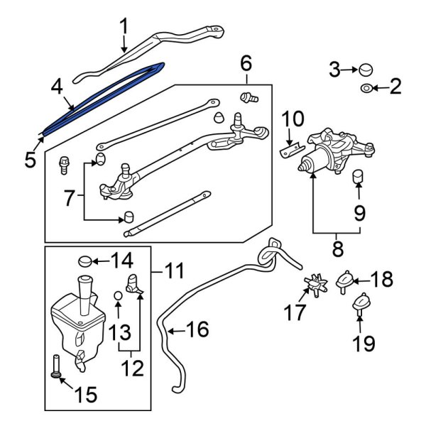 Windshield Wiper Blade Refill