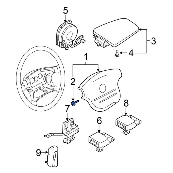 Steering Wheel Air Bag Bolt