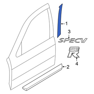 Nissan OE - Front Right Black Out Tape
