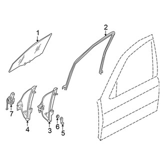 Nissan OE - Front Door - Glass & Hardware (CA / GXE / SE-R / SE-R Spec V / XE)