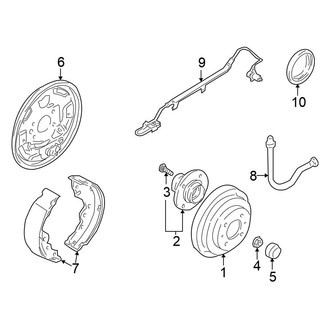 Nissan OE - Rear Suspension - Brake Components (Drum Brakes), (CA / GXE / XE)