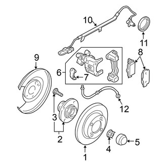 Nissan OE - Rear Suspension - Brake Components (Disc Brakes), (Rear Disc Brakes)