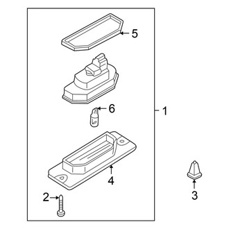 Nissan OE - Rear Lamps - License Lamps