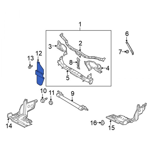 Radiator Support Air Deflector