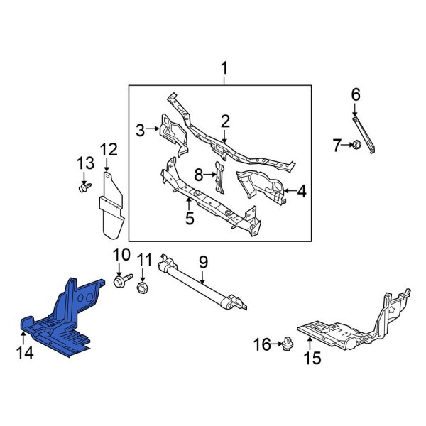 Radiator Support Splash Shield