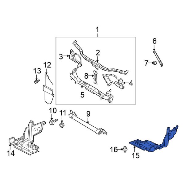 Radiator Support Splash Shield