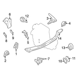 Nissan OE - Engine / Transaxle - Engine & Transmission Mounting (2.5L)