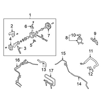Nissan OE - Steering Gear & Linkage - Pump & Hoses (2.5L)