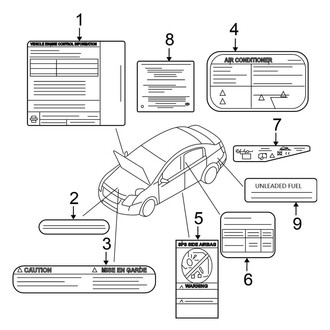 Nissan OE - Information Labels - Labels