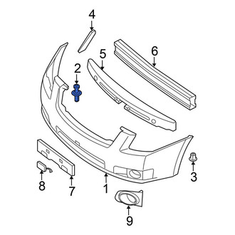 Nissan OE - Front Bumper Cover Retainer