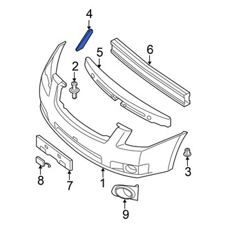 Nissan OE - Front Right Bumper Cover Reinforcement
