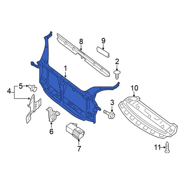 Nissan OE 62500ET000 - Front Radiator Support Panel