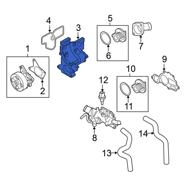 Engine Coolant Thermostat Housing