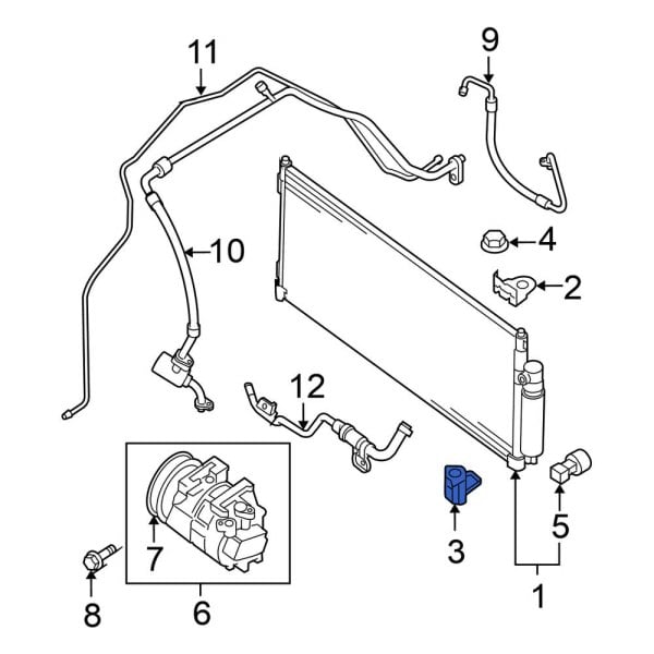 Nissan OE 92112ET00A Lower A/C Condenser Mount