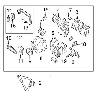 Nissan OE - Air Conditioner & Heater - Evaporator & Heater Components