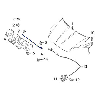 Nissan OE - Front Hood & Trunk Prop Rod