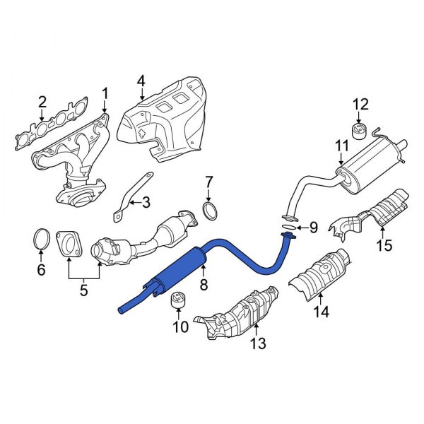 Nissan OE 20100ET000 Exhaust Muffler