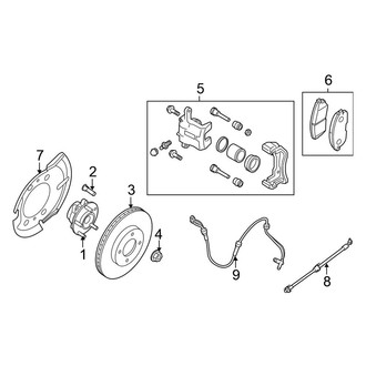 Nissan OE - Front Suspension - Brake Components