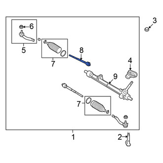 Nissan OE - Inner Steering Tie Rod End