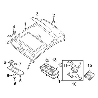 Nissan OE - Roof - Interior Trim (With Sunroof)