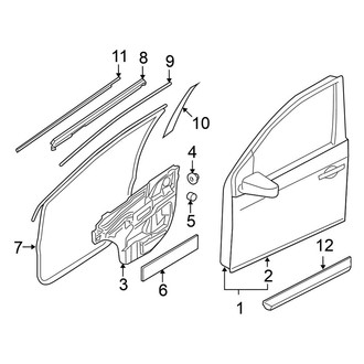 Nissan OE - Front Door - Exterior Trim