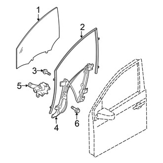 Nissan OE - Front Door - Glass & Hardware (Base / S / SE-R / SE-R Spec V / SL / SR)