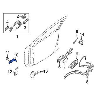 Nissan OE - Front Left Door Lock Cylinder
