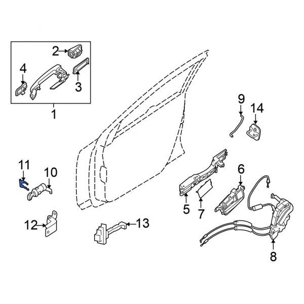 Door Lock Cylinder Clip