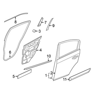 Nissan OE - Rear Door - Exterior Trim