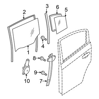 Nissan OE - Rear Door - Glass & Hardware