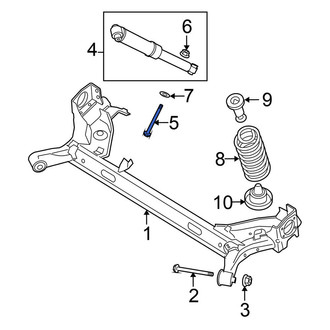 Nissan OE - Upper Suspension Shock Absorber Mounting Bolt
