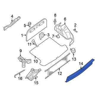 Nissan OE - Rear Trunk Trim Scuff Plate