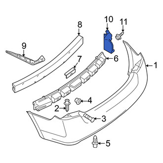 Nissan OE - Rear Left Bumper Cover Spacer Panel
