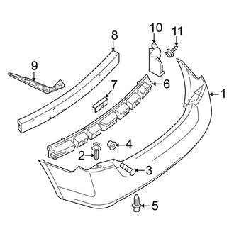 Nissan OE - Rear Bumper - Bumper & Components