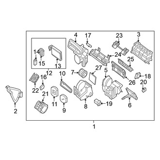Nissan OE - Air Conditioner & Heater - Evaporator & Heater Components