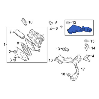 Nissan OE - Upper Engine Air Intake Hose