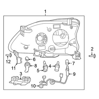 Nissan OE - Front Lamps - Headlamp Components