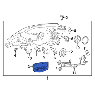 Nissan OE - Left Headlight Fastener Clip