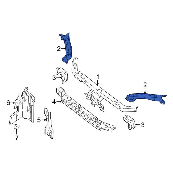 Radiator Support Tie Bar Extension