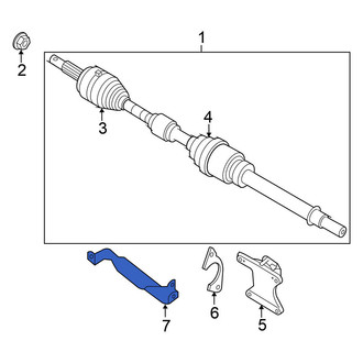 Nissan OE - Front Right CV Axle Shaft Carrier Bearing Cover