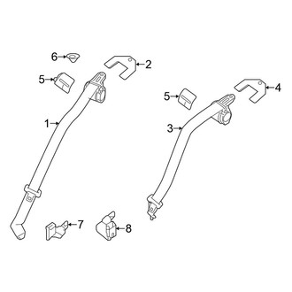Nissan OE - Restraint Systems - Rear Seat Belts