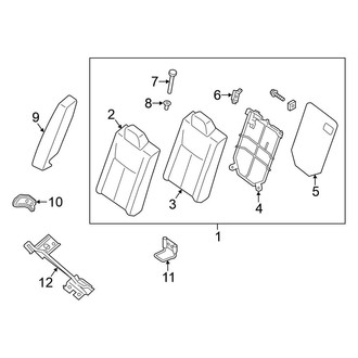 Nissan OE - Seats & Tracks - Rear Seat Components (Seat Back, 40% Side)